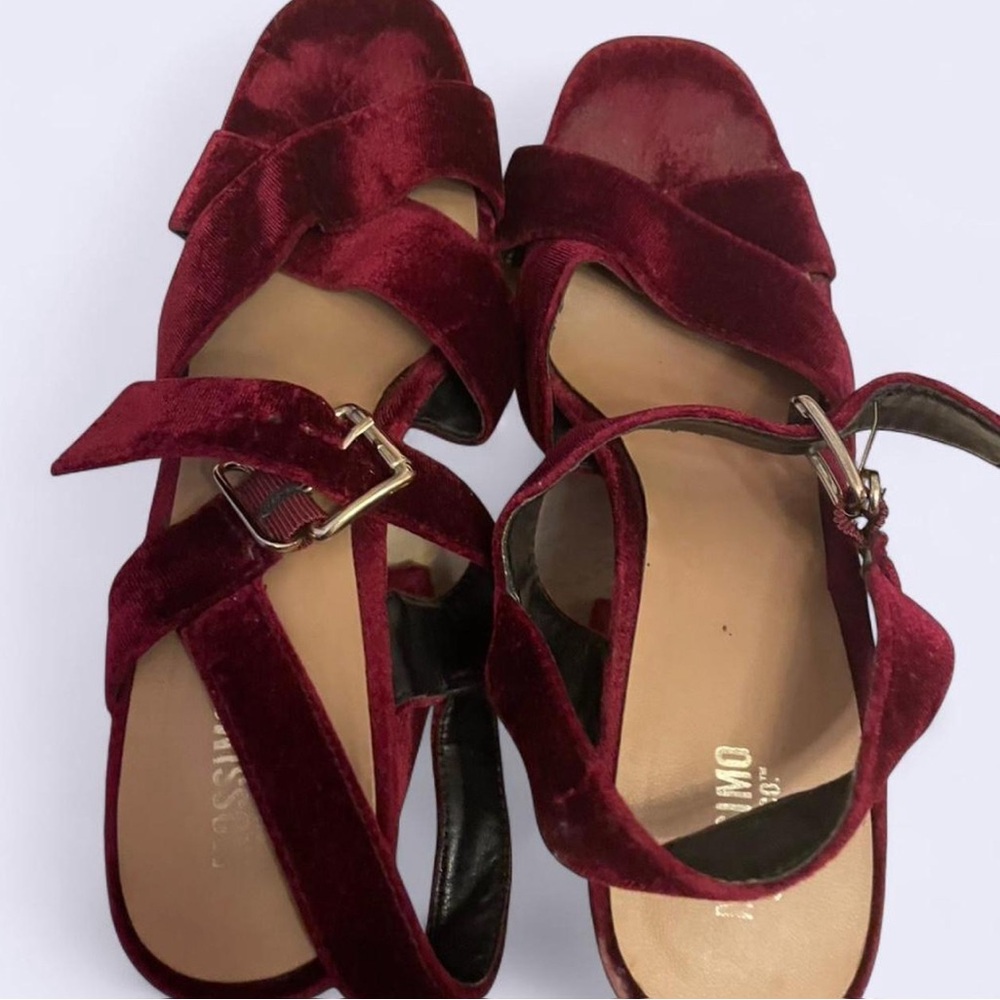 Mossimo Supply Co. Red Velvet Sandals